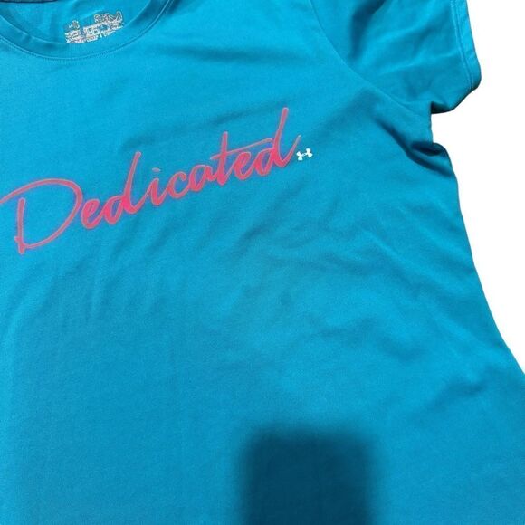 2/$30 Under Armour Blue and Pink Dedicated Short Sleeve T-Shirt - Picture 3 of 3